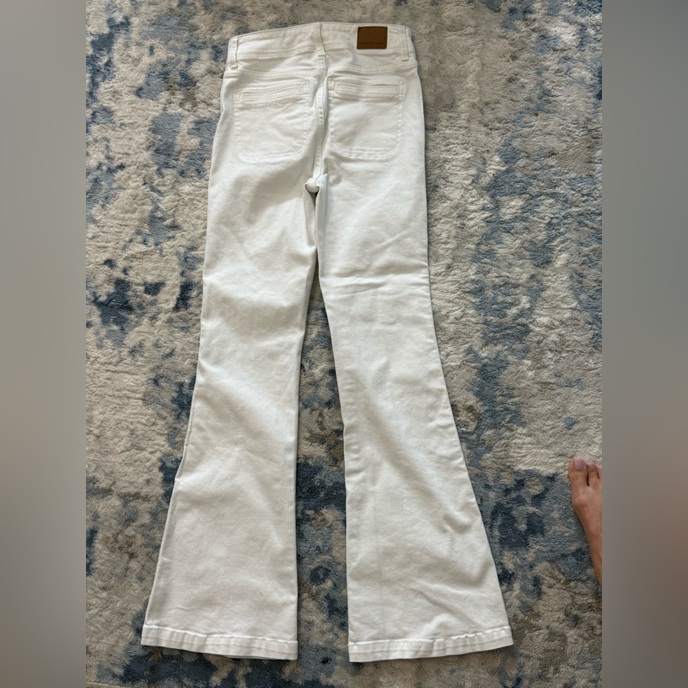 American Eagle Outfitters White Flare Jeans